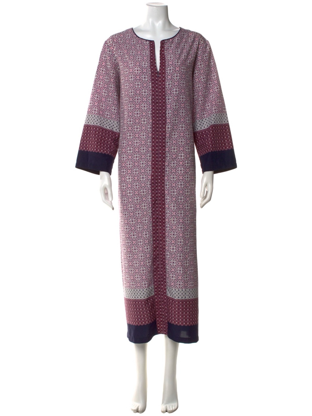$565 Oscar De La Renta Asymmetrical Royal Pattern Zipped Dress XXL Retro Vintage